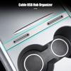 Кабель для зарядки центральной консоли USB-хаб Органайзер Док-станция для Tesla Model 3 Y 2025 2025 Декоративные аксессуары