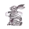 Pack of 12 Antique Gold or Silver Metal Easter Rabbit Napkin Rings Buckles Perfect for Weddings and Banquets