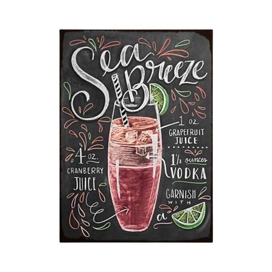 Wall Poster Exquisite Long Lasting Convenient Hanging Smooth Surface Anti-fade DIY Creative Retro European Style Metal Poster