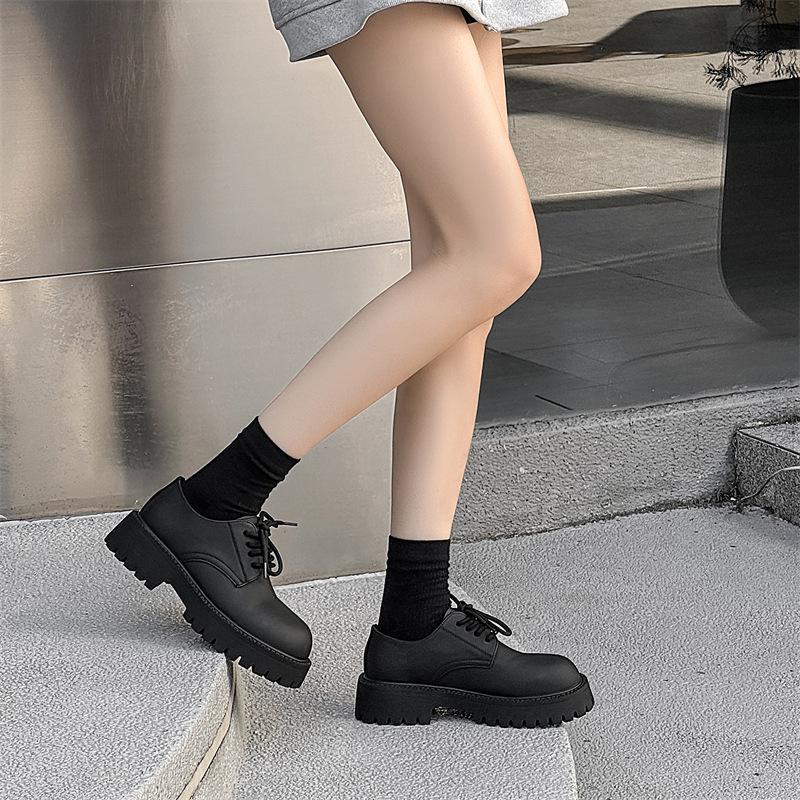 Derby Shoes Men's 2024 New Low-top Martin Boots Men's Retro Tooling Shoes Platform Heightening Leather Shoes 9266-K