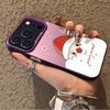 Подглядывающий Санта и Рождественский узор IMD Чехол для iPhone 17 16 15 14 Pro Max 13 Ударопрочная Твердая Крышка с Постоянным Дизайном