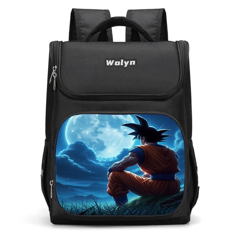 Spacious Dragon Ball Backpack For Kids Lightweight Oxford Cloth School Bag