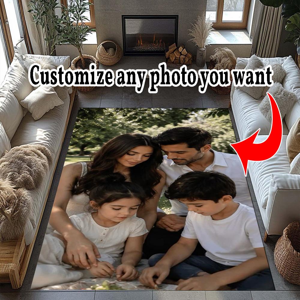 Customize Photos Customized image Floor Mat Perfect for Balcony Dining Room Study room Game Room Anti-slip Rug Decorate Offices Birthday/Christmas Gif