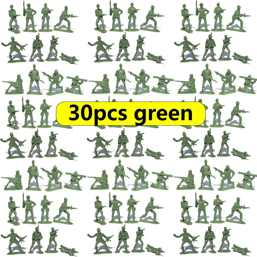 30/48 шт. Фигурки солдат Желтый Синий Зеленый для Коллекционных Модельных Сцен Военная Тематика Декор для Вечеринки Настольное Украшение JXB