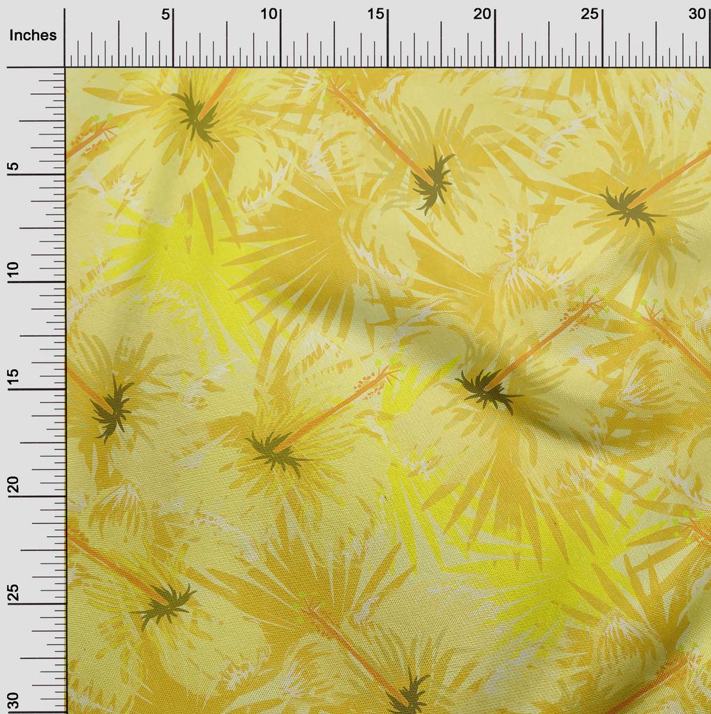 oneOone Хлопковая гибкая темно-бирюзово-зеленая ткань, тропические абстрактные листья, шитье, ремесленные проекты, принты на ткани в ярдах, 40 дюймов