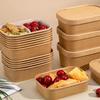 Disposable Kraft Rectangular Food Container with Lid