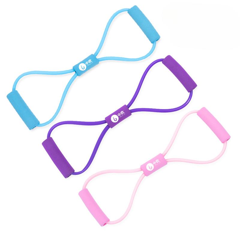 Натяжной канат для расширения груди для фитнеса, восьмизначная эластичная трубка, бытовой расширитель груди, TPE, гальванический натяжной канат, восьмизначный натяжитель