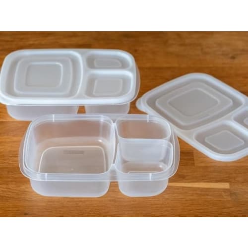 Set of 2: Prepared Lunch Boxes, White, Bento Boxes