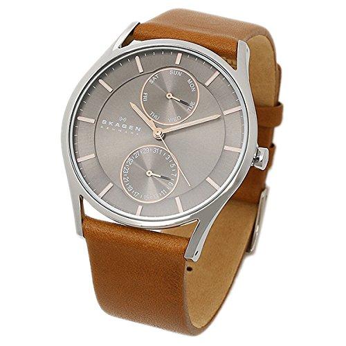 Skagen SKW6086 Watch, Brown/Gray [Parallel Import]