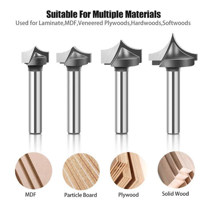 Твердосплавные круглые сверла с круглым концом, вибростолы, инструменты для деревообработки, фреза для дерева, хвостовик 6 мм, 1/4 дюйма
