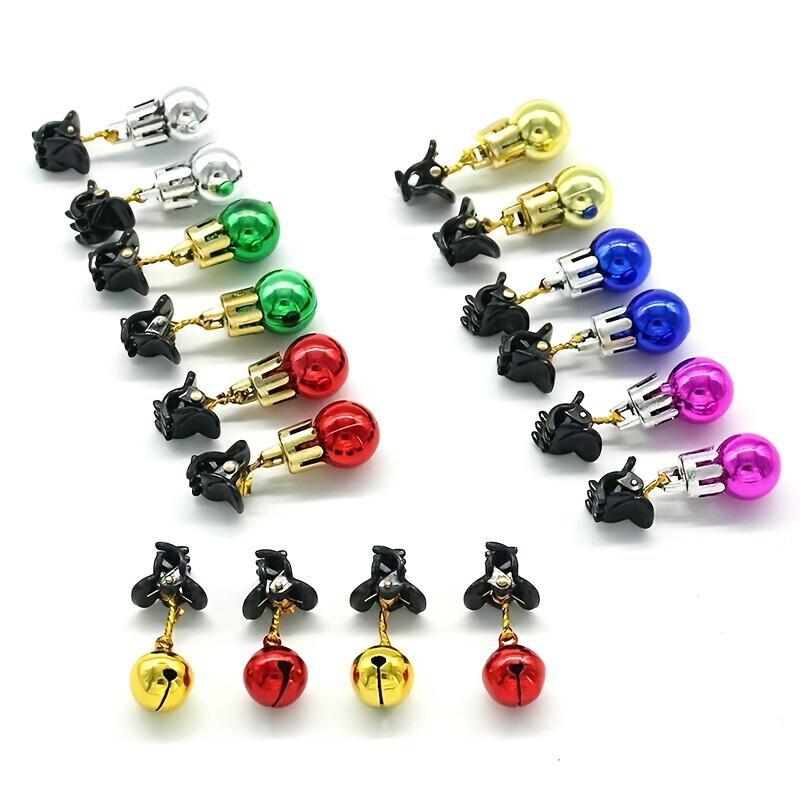 12pcs/Pack Mini Small Bell Man Colour Light Bulb Christmas Ornament Pendant Funny Gifts Accessories