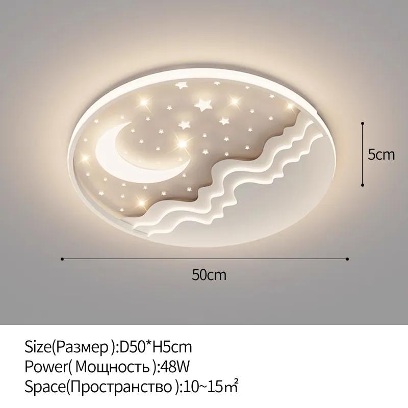 Потолочный светильник для детской комнаты с регулируемой яркостью, современный минималистский, художественный, креативный, звездное небо, луна, солнце, подарок для мальчика и девочки, декоративная лампа LED