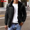 Winter Herrenjacke Plus Fleece Warm Verbundlederjacke Dicke Oberbekleidung Jacken