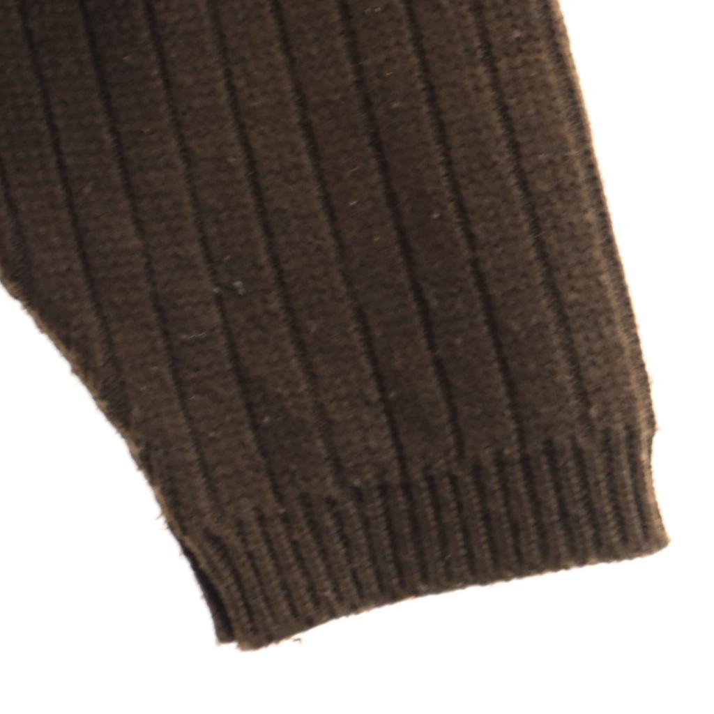 KOMAN SPORT 90s Old Long Sleeve Faux Leather Switching Sweater L Knit Men's Used