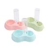 Автоматическая поилка для домашних животных с двойной миской, портативный дозатор для кормления собак и кошек с мерным стаканом KTY