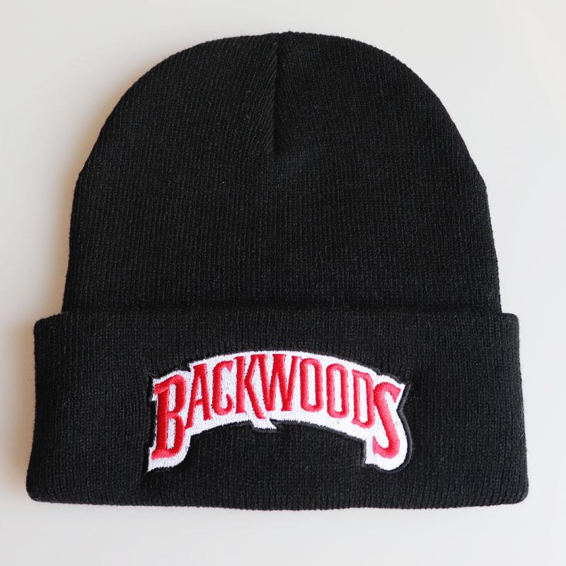 Autumn and winter letters for men and women BACKWOODS Warm knitted hat with embroidery for students, pullover hat