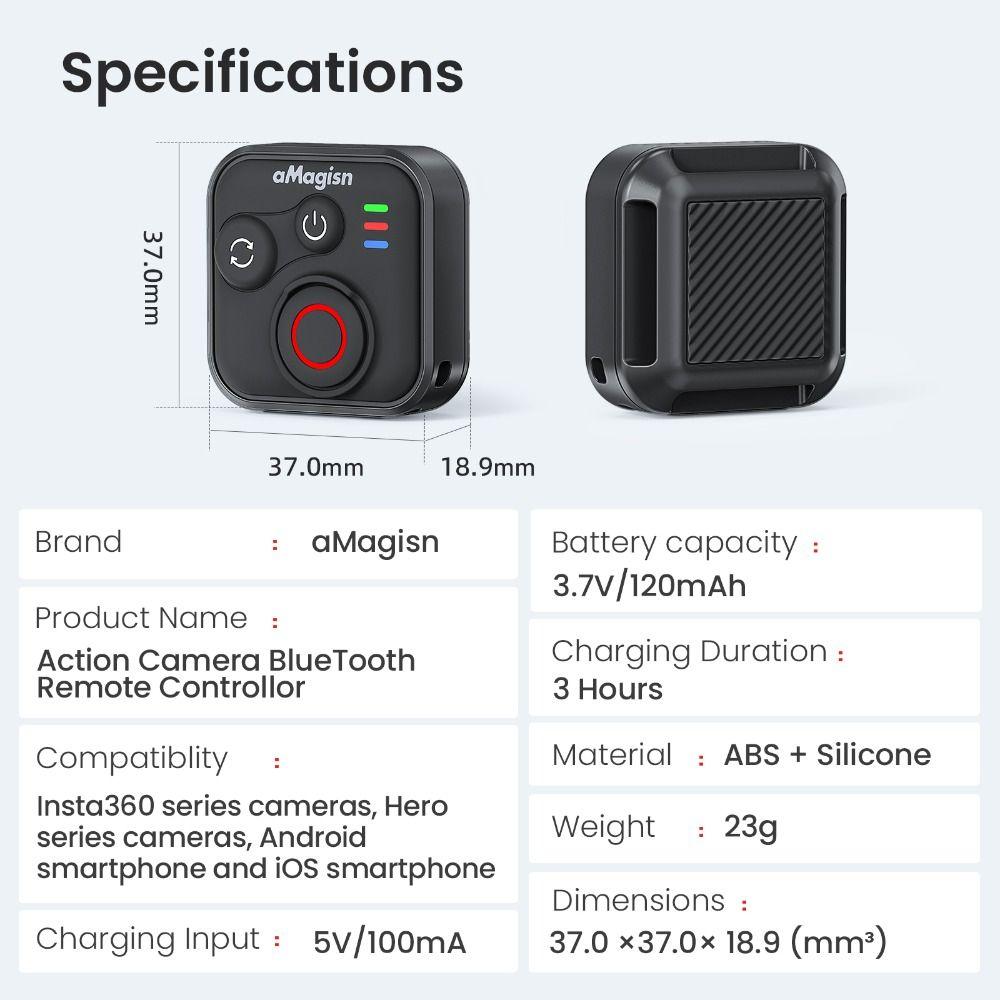 Многофункциональный Bluetooth-контроллер с дистанционным управлением 50M для Insta360 X5/X4/AcePro 2