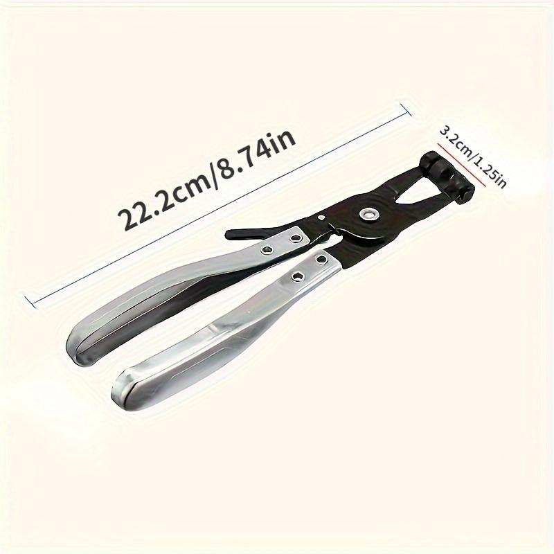 Плоскогубцы для хомутов для шлангов водопроводных труб автомобиля. Зажим с поворотным приводом. Инструмент для фиксации губок. Снятие и установка кольцевых плоских хомутов для шлангов.