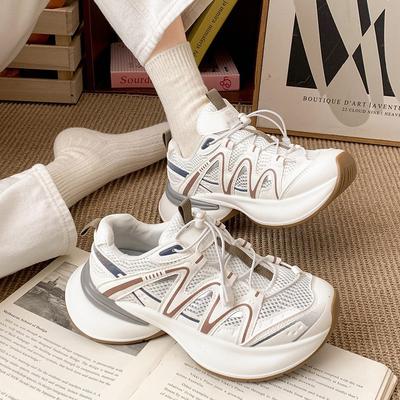 Ретро Париж шоу ноги маленькая платформа папы обувь женская новинка 2025 весна и осень легкий увеличивающий рост универсальная спортивная обувь