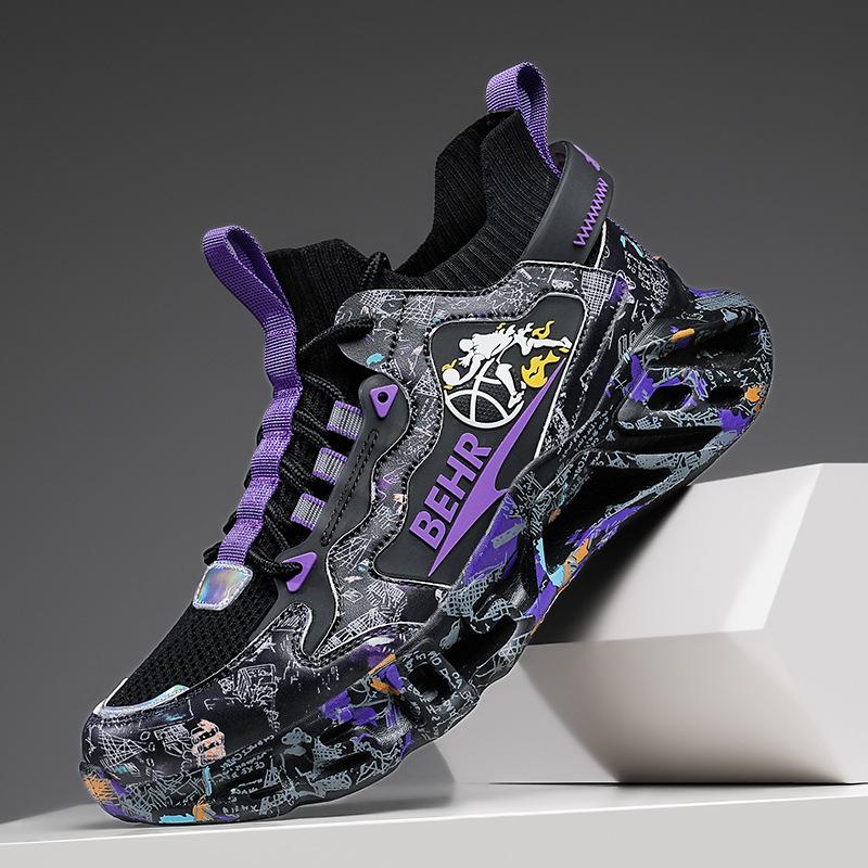 New fashion casual sports shoes outdoor lightweight versatile dad shoes fly-woven camouflage blade shoes