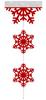 Christmas Winter Garland SNOWFLAKES with MOUNTAIN Decoration Glamor Red