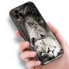 Силиконовый чехол для телефона Animal Lion Black для Xiaomi Redmi 7A 8A 9A 10A 11A 9C 10C 12C 13C 11 Prime A1 A2 Plus 12 4G Note 9T 12R