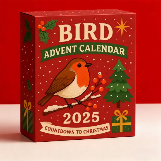 Птичьи адвент-календари 2025 24 дня Акриловые птичьи украшения Рождественский обратный отсчет