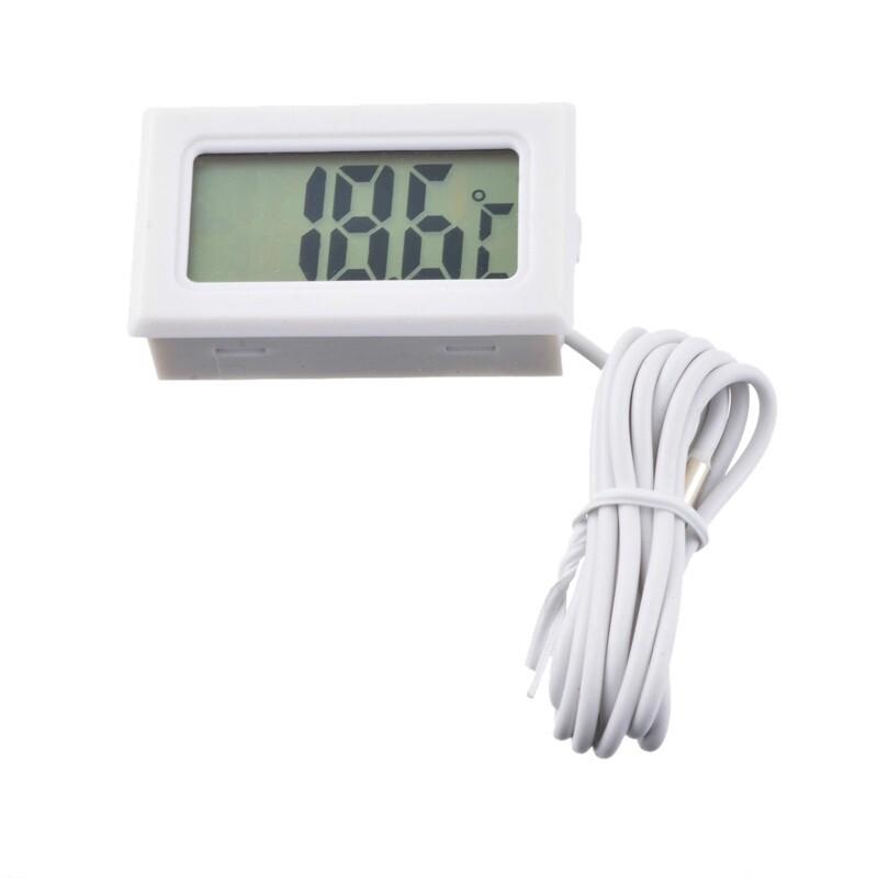 Digital Thermometer Mini LCD Display Meter Fridges Freezers Coolers Aquarium Chillers Mini 1M Probe Instrument 1pcs