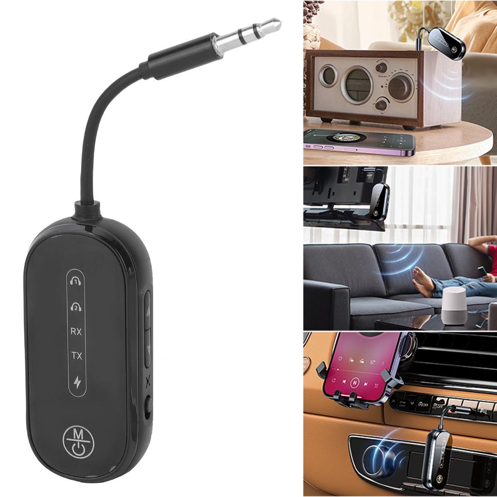   5.4 Transmitter Receiver Airplane   Adapter Support to 2 Hea hones 3.5mm   Wireless Adapter for TV   Airline Car Home Stereo