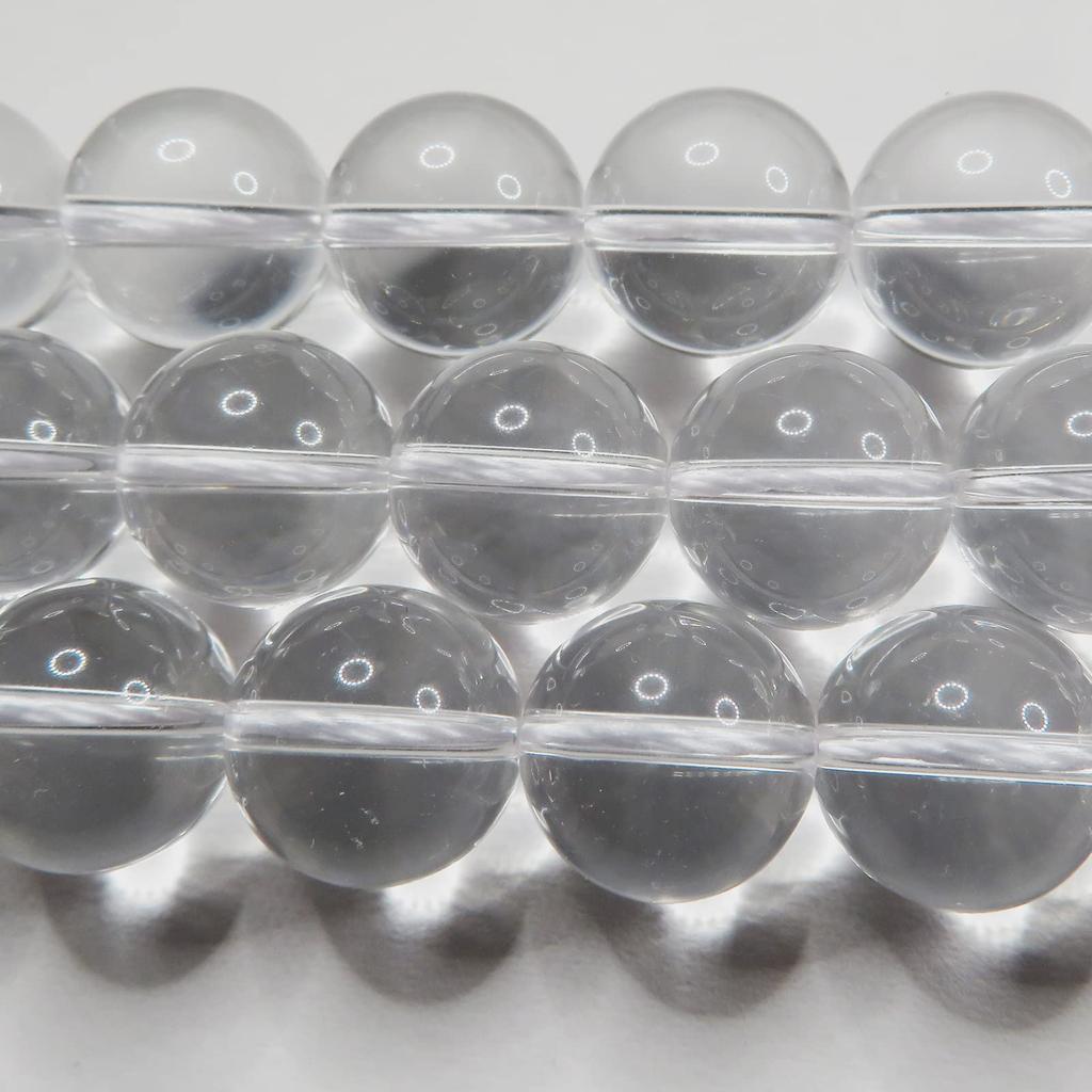 [Набор из 3 штук] Хрустальные круглые бусины 5А, Бусины из натурального камня, Камень силы [Камень улыбки] (10 мм, 3-прядный набор)