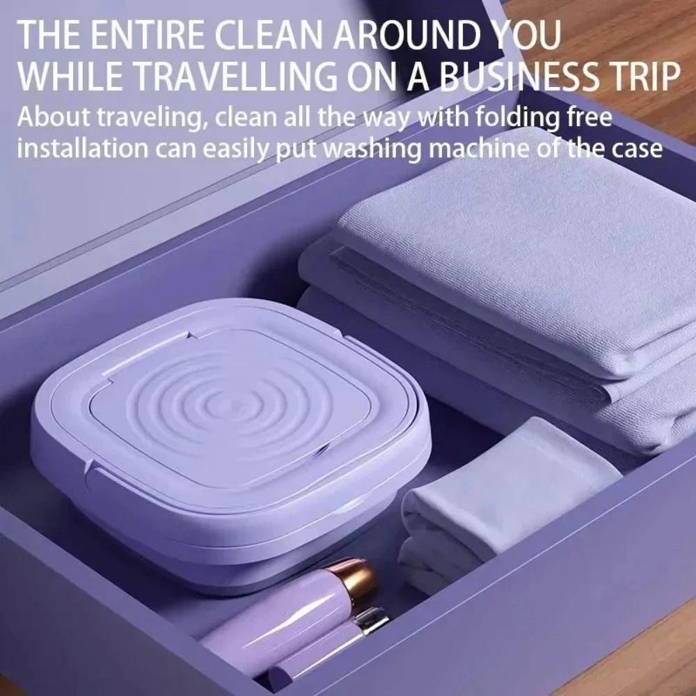 Large Capacity Mini Washer Foldable Clothes Spin Dryer Bucket Portable Washing Machine  Socks