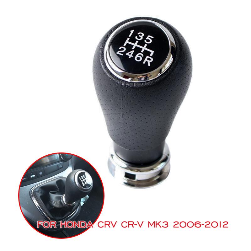 6 Speed Gear Shift Knob For Honda CRV CR-V MK3 2006 2007 2008 2009 2010 2011 2012 Shifter Lever Arm Headball Car Accessories