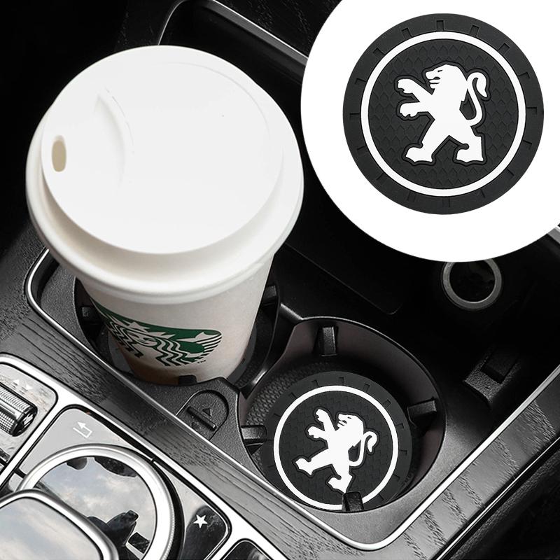 1/2Pcs Car Coaster Cup Holder Mat Decoration Pad Interior Auto Accesories For Peugeot 206 307 308 3008 207 208 407 508 Rcz Rifte