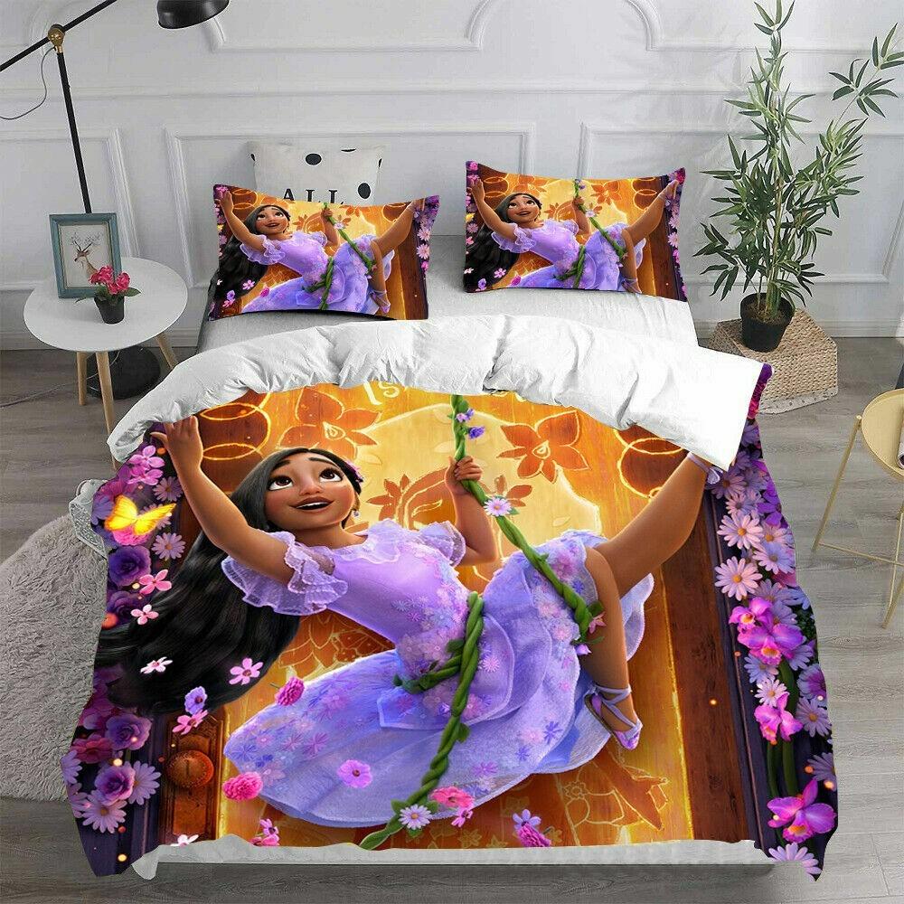 3D Printed Encanto Girl Duvet Cover Pillowcase Bedding Set Single/Twin/Full/Queen Size Boys Girls Adults Bedroom Decor