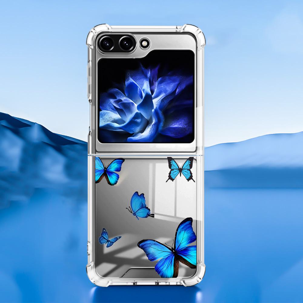 Чехол для телефона Samsung Galaxy Z Flip 5 Butterfly Lace 2-в-1 с материалом TPU+PC