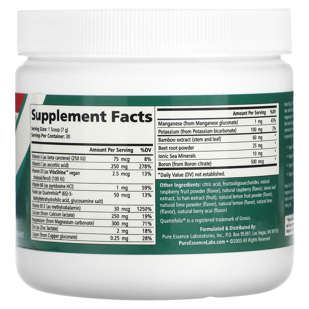 Ionic-Fizz, Кальций Плюс, Вкус Малиновый лимонад, 210 г(7.41 унц)