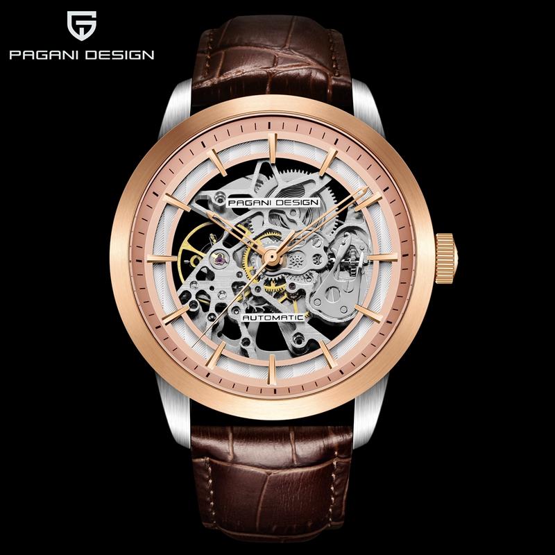 Pagani Design Механические часы для мужчин, ЯПОНИЯ, механический механизм, кожаный ремешок, военные часы с большим циферблатом, водонепроницаемые спортивные часы