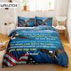 Letter To Son Duvet Cover Set Quote Saying Well-Known Saying Aphorism Bedding Set Inspirational Letters Polyester Qulit Cover