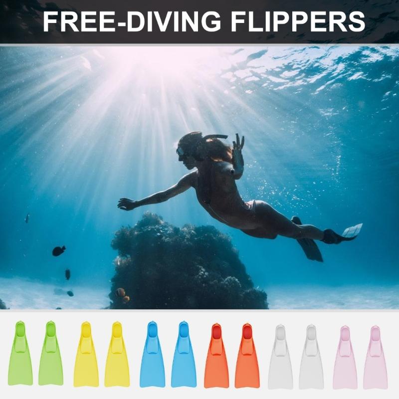 Flexible Diving Fin Snorkeling Swimming Flippers Swimming Assistant Equipment