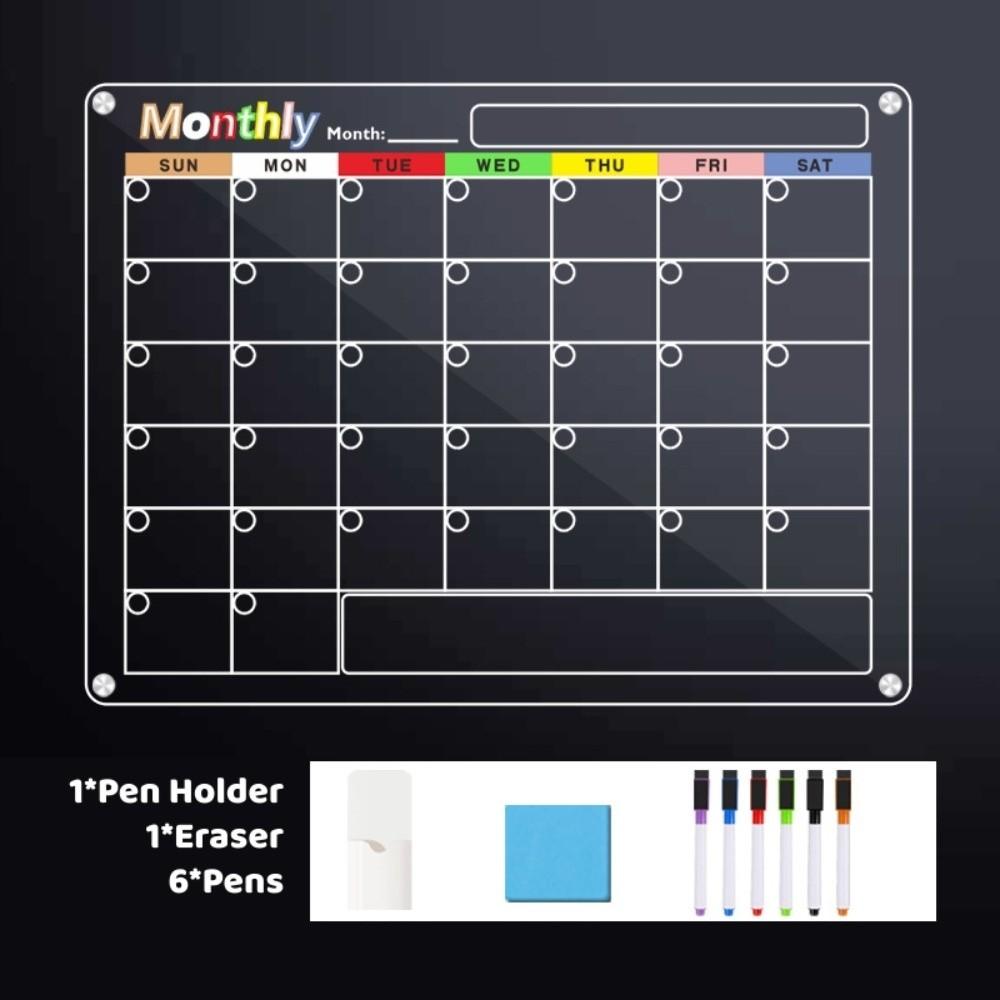 Message Note Monthly Weekly Planner Schedule Acrylic Calendar Board  Restaurant