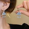 Cute Cloud Hanging Earrings Blue Crystal Rain Cloud Drop Earring Aesthetic Kawaii Zirconia Hoop Dangle Earrings Jewelry