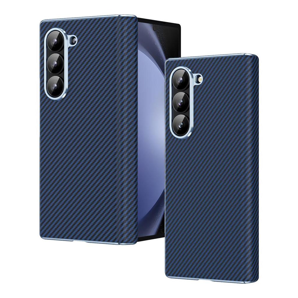 Чехол для телефона Samsung ZFold6 с текстурой под волокно и защитой шарнира