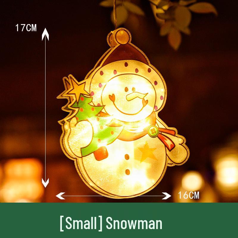 LED Christmas Suction Cup Window Lights: Indoor Decorative Hanging Festival Lights