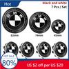 New 2025 7pcs 45mm 68mm 74mm 82mm Car Front Hood Emblem rear boot badge Steering wheel for BMW M F30 G01 E36 E39 E87 E46 E9