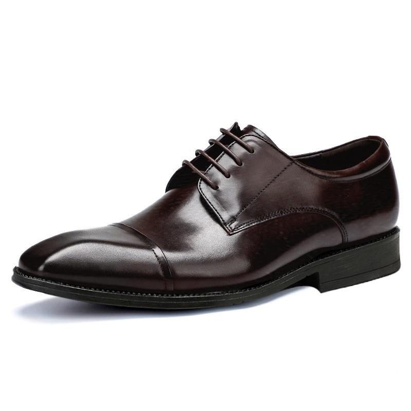 Nansheng Shoes Oxford three-joint three-dimensional square head leather shoes men's, Japanese classic casual leather shoes wedding shoes