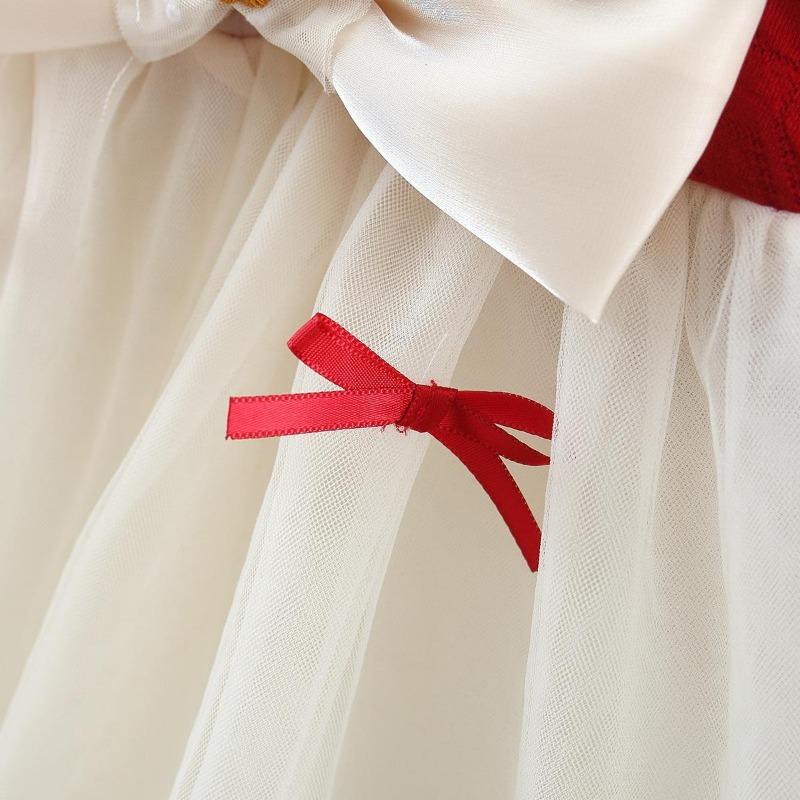 Платье для маленьких девочек Лолита с бантом Пэчворк Платье принцессы Осень Детское платье