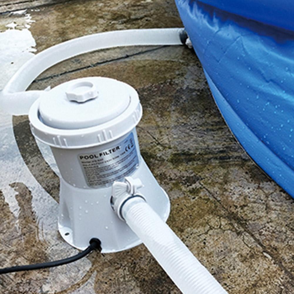 Насос-фильтр для бассейна 300 галлонов/час для надземного бассейна, электрический водяной насос для очистки, улучшающий циркуляцию, насос-фильтр ЕС