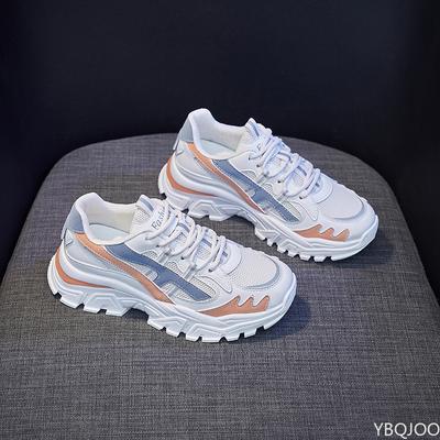 Модная женская обувь 2024 года, дышащие кроссовки на платформе, женские, смешанные цвета, кроссовки на шнуровке, женские, спортивная обувь, Zapatos Mujer