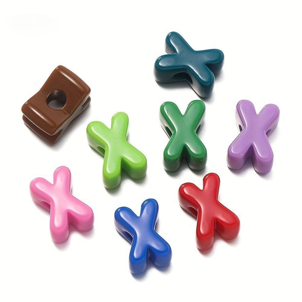 50Pcs DIY Letter Pendant Beads Jewelry Making Charm Round Acrylic Pendant Jewelry Accessories