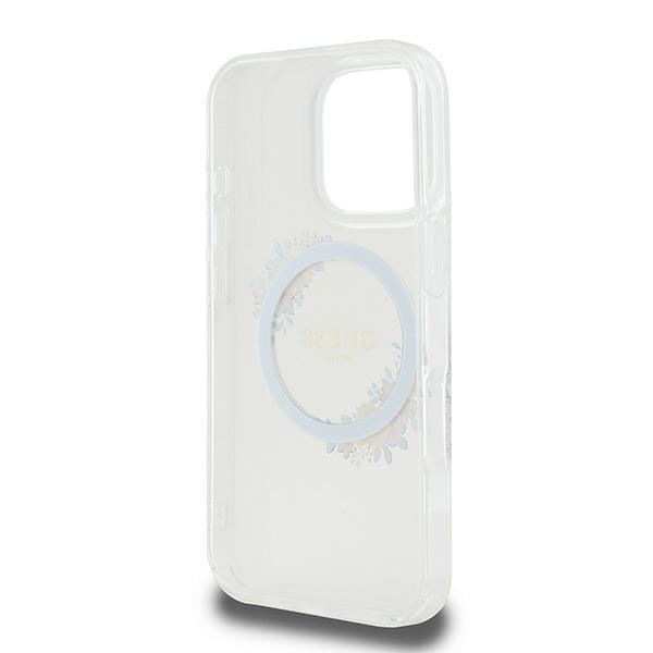 Etui do iPhone 16 Pro Guess Hardcase Flowers Wreath MagSafe